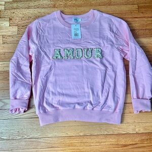 Lola and the boys Pink 'Amour' Sweatshirt